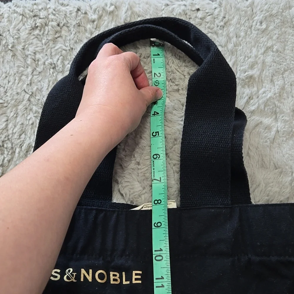 Barnes & Noble Black canvas Tote bag with Gold Accents